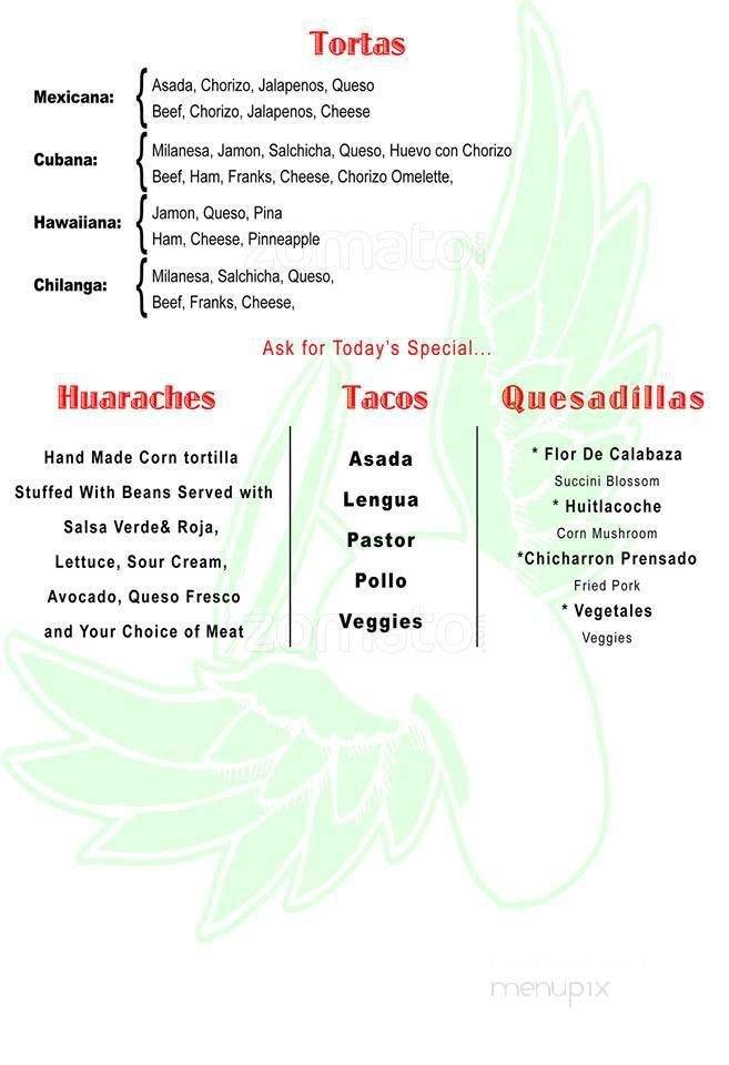 Menu page 1