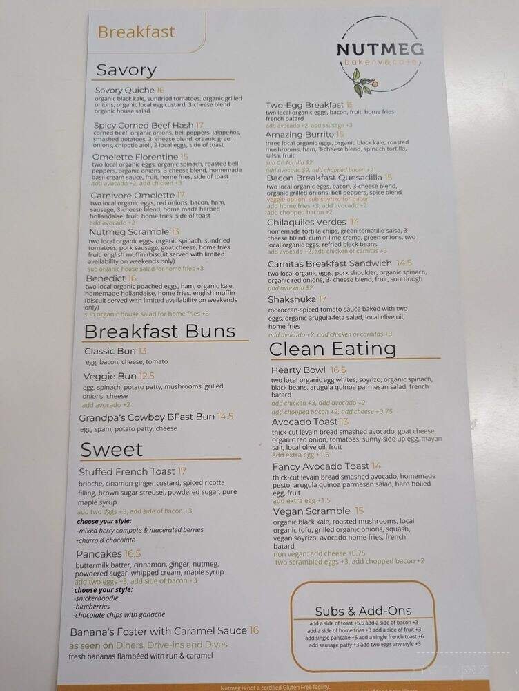 Menu page 1