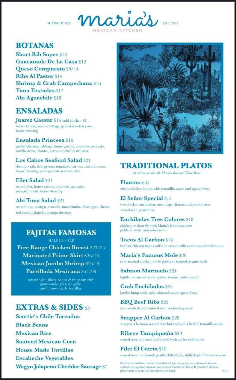 Menu page 1