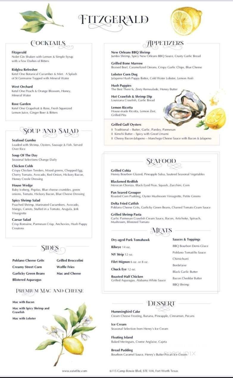 Menu page 1