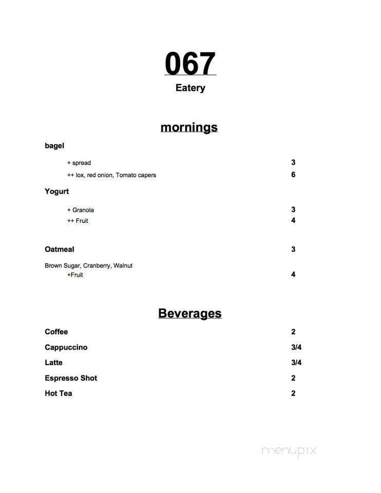 Menu page 1