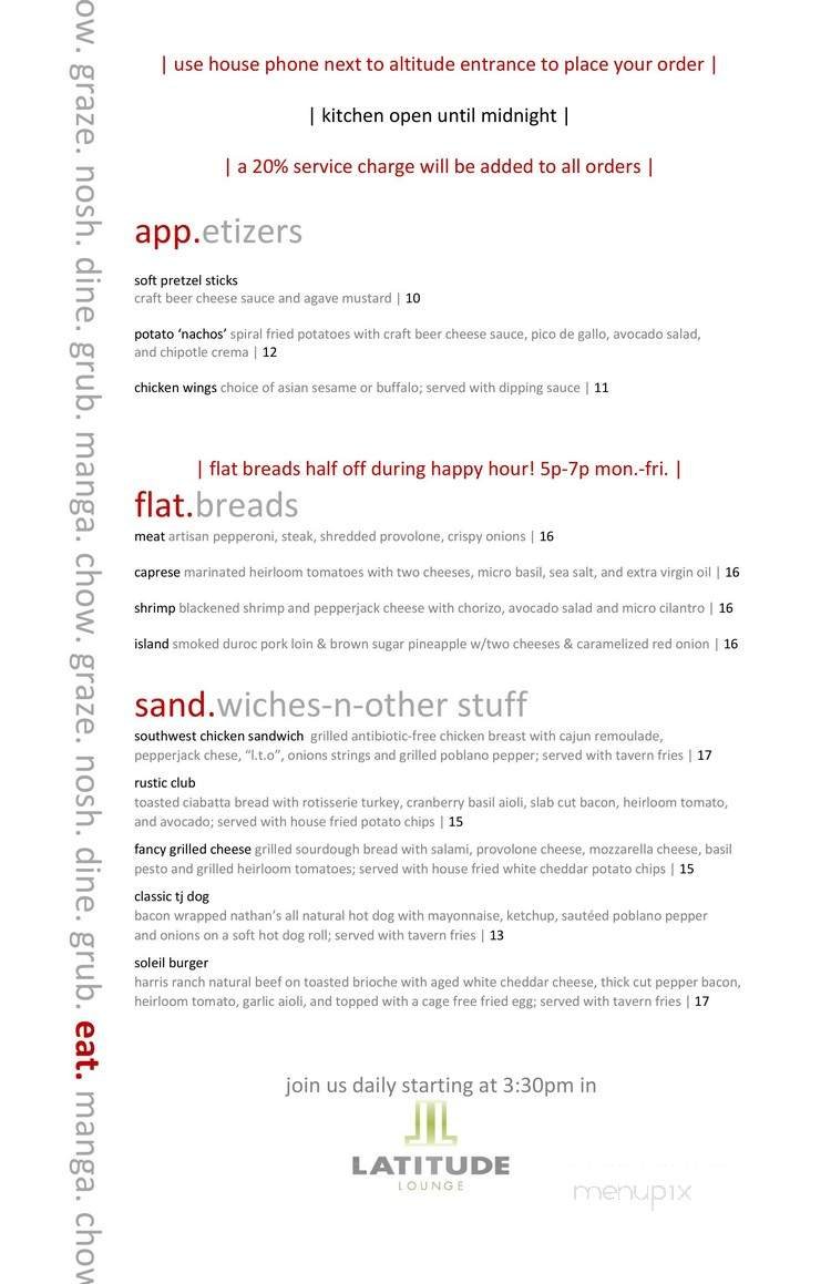 Menu page 1