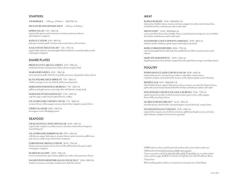 Menu page 1