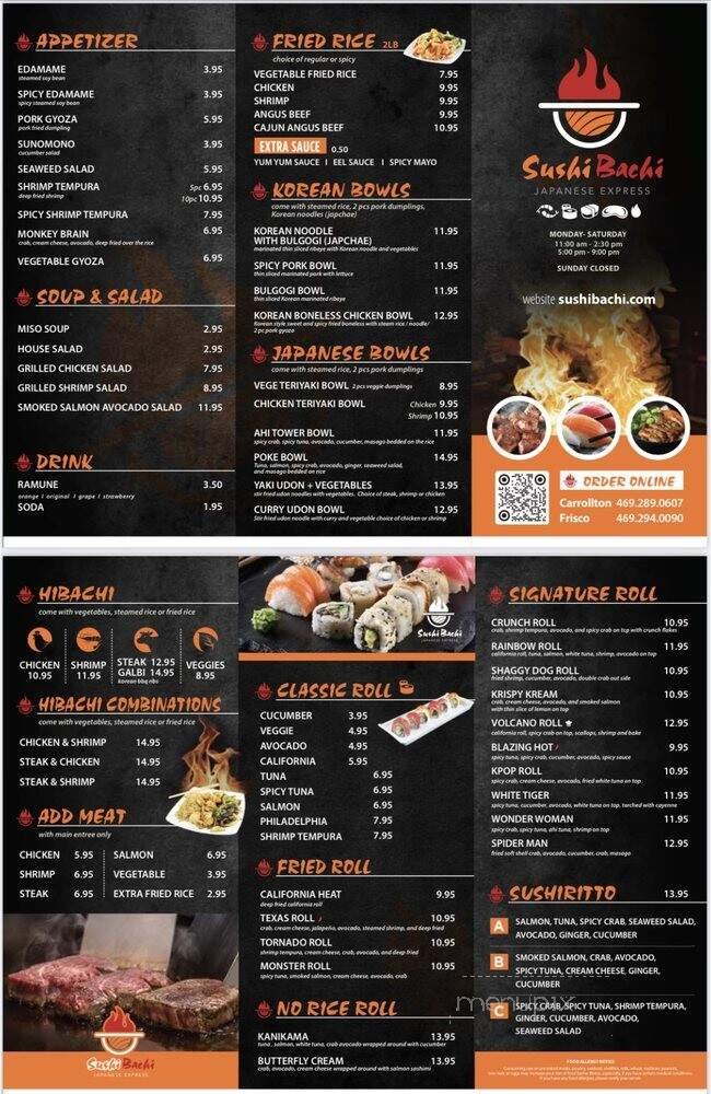 Menu page 1