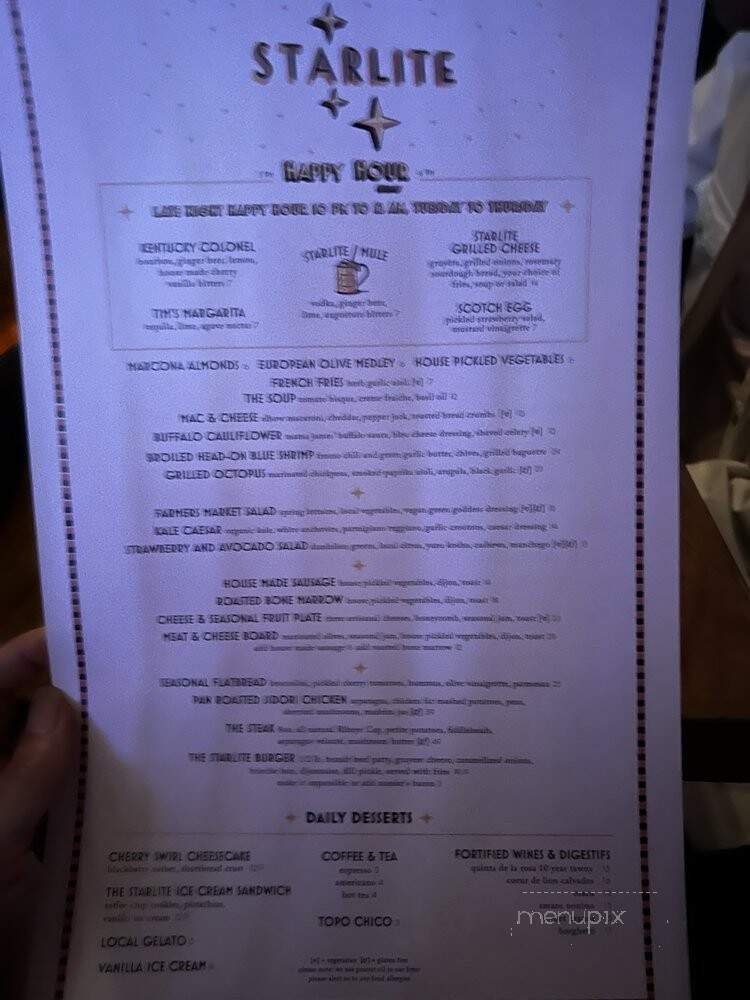 Menu page 1