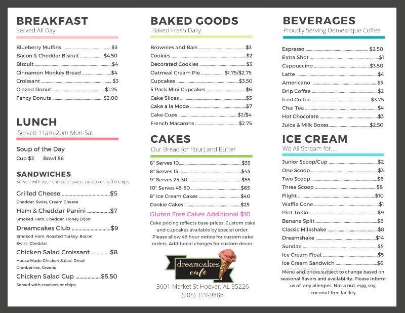 Menu page 1