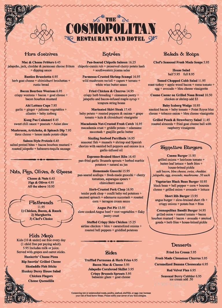 Menu page 1