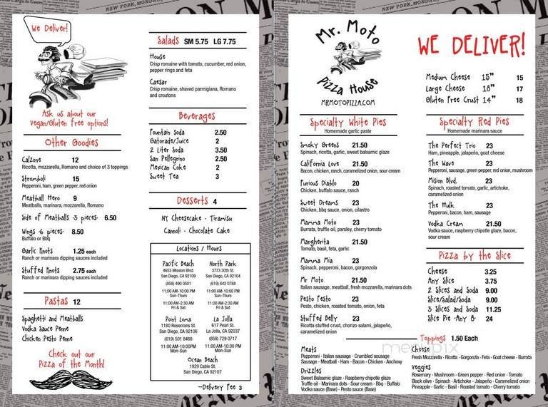 Menu page 1