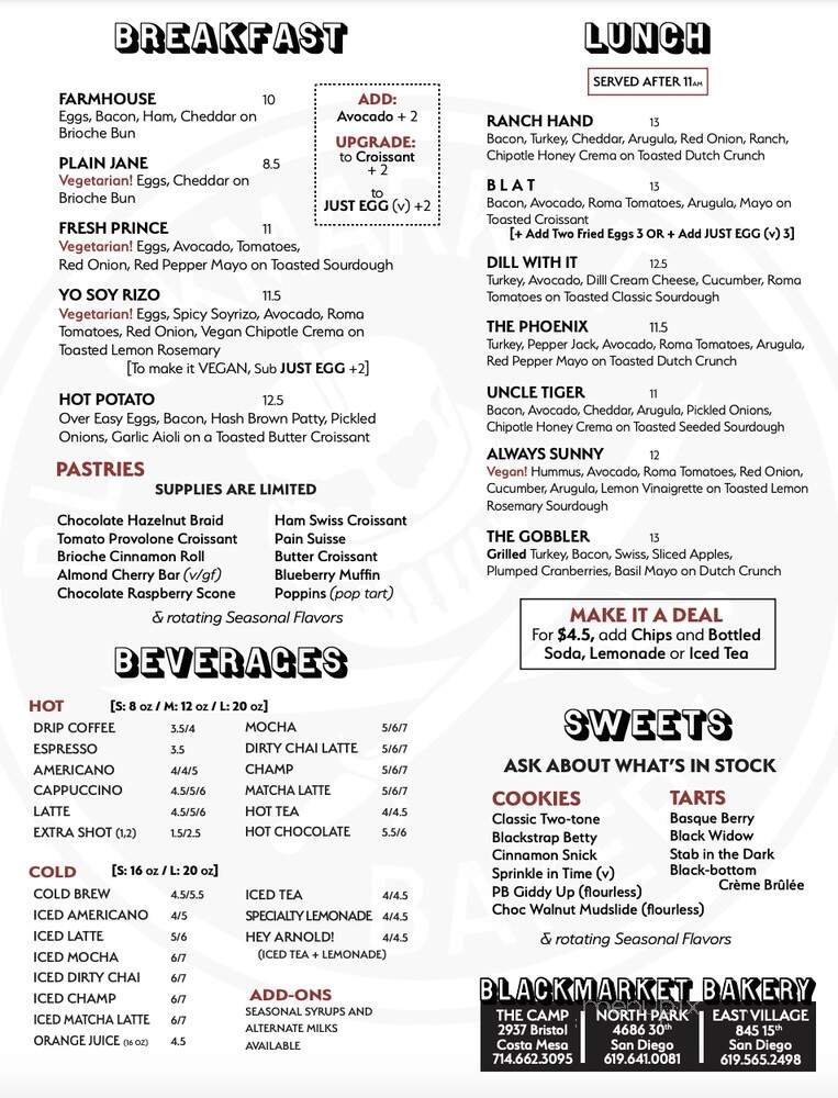 Menu page 1