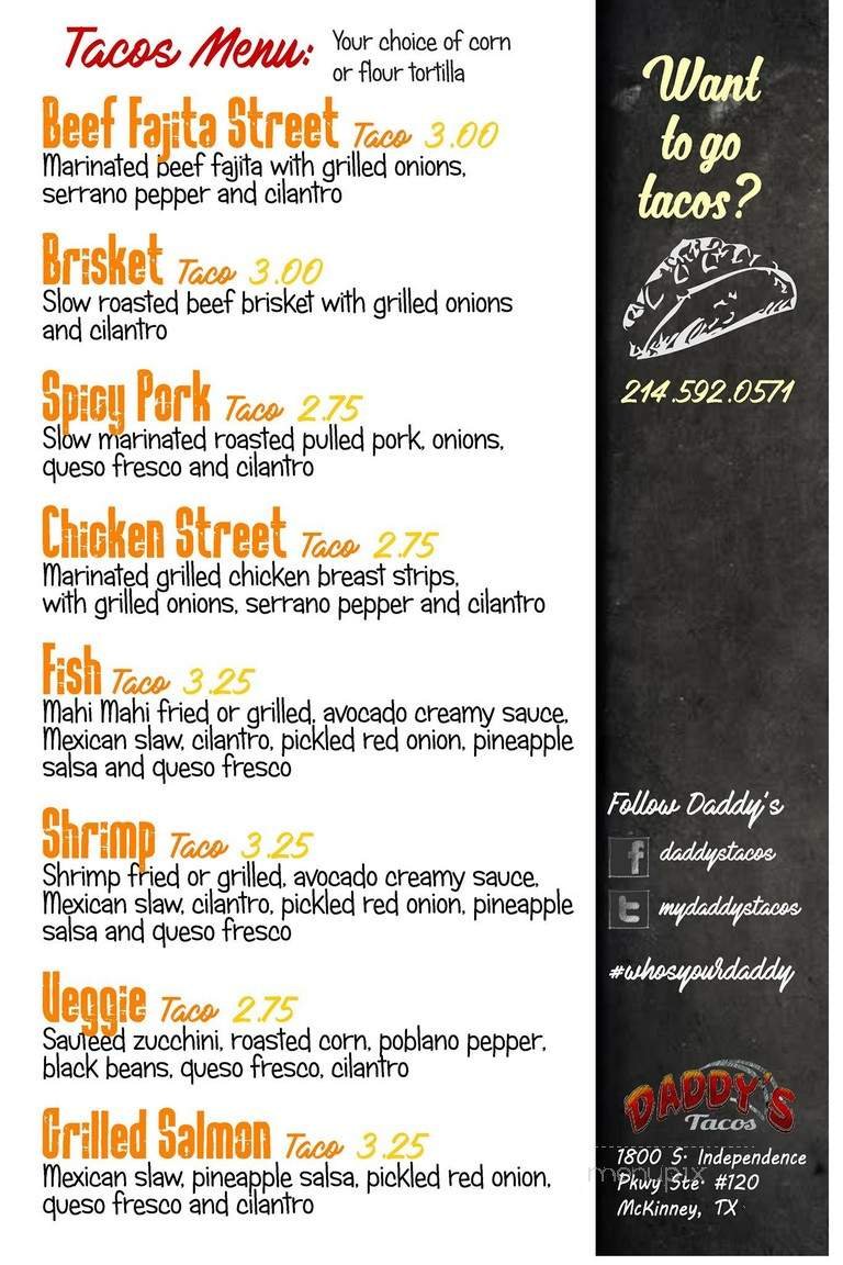 Menu page 1