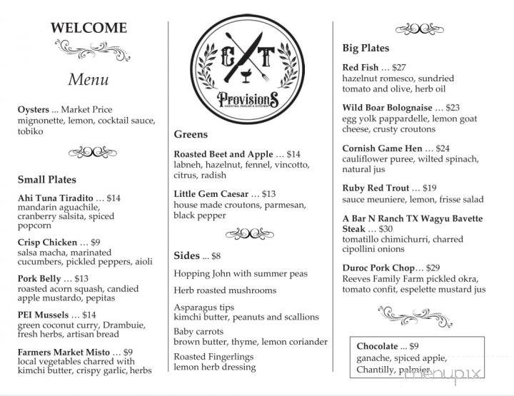 Menu page 1