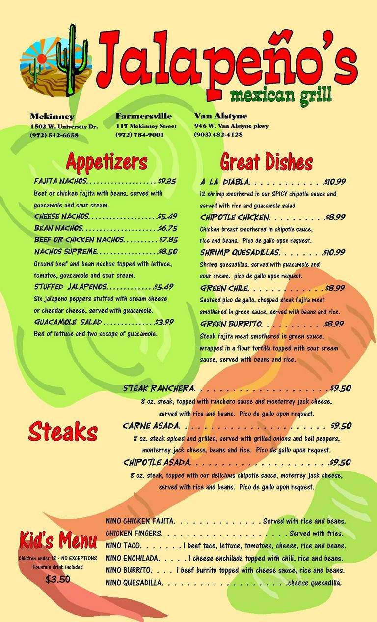 Menu page 2