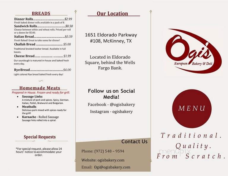 Menu page 1