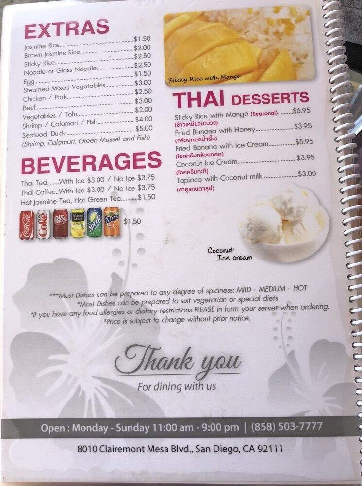 Menu page 1