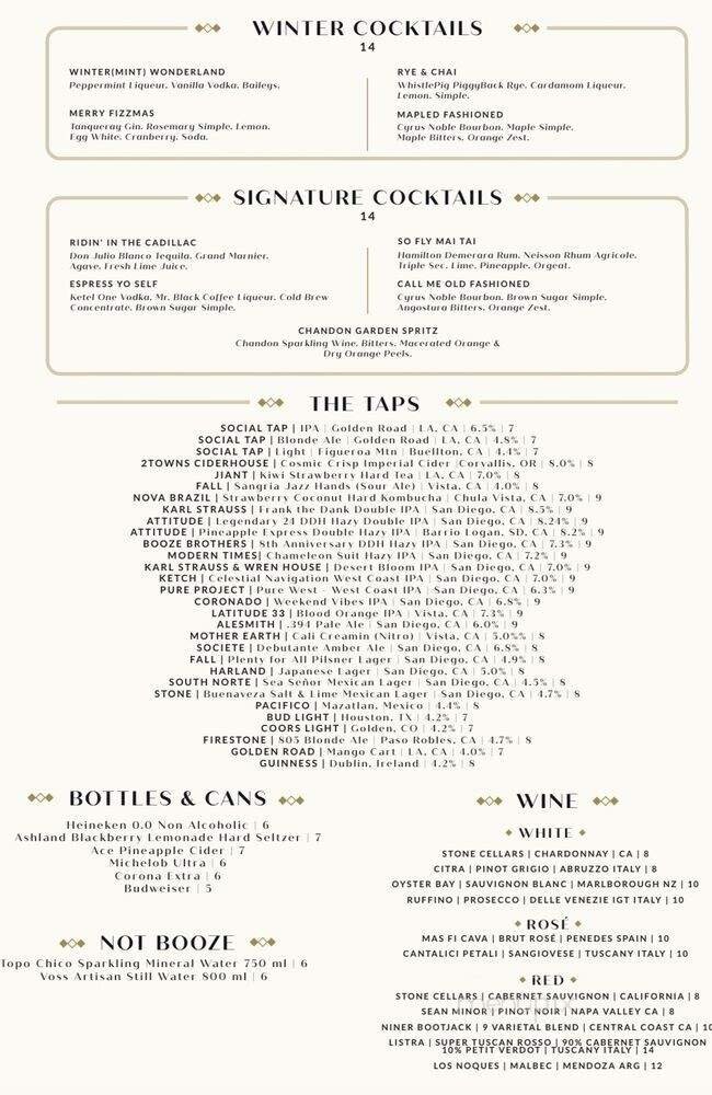 Menu page 1
