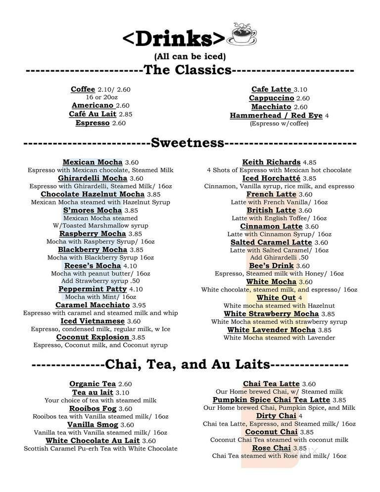 Menu page 1