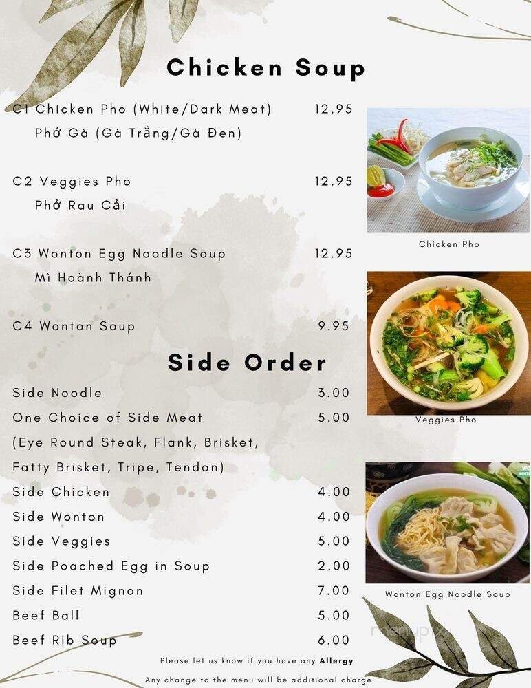 Menu page 1