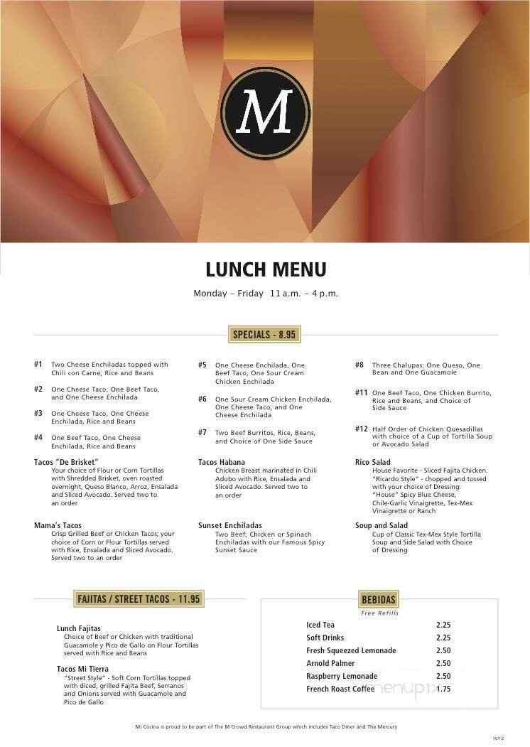Menu page 2