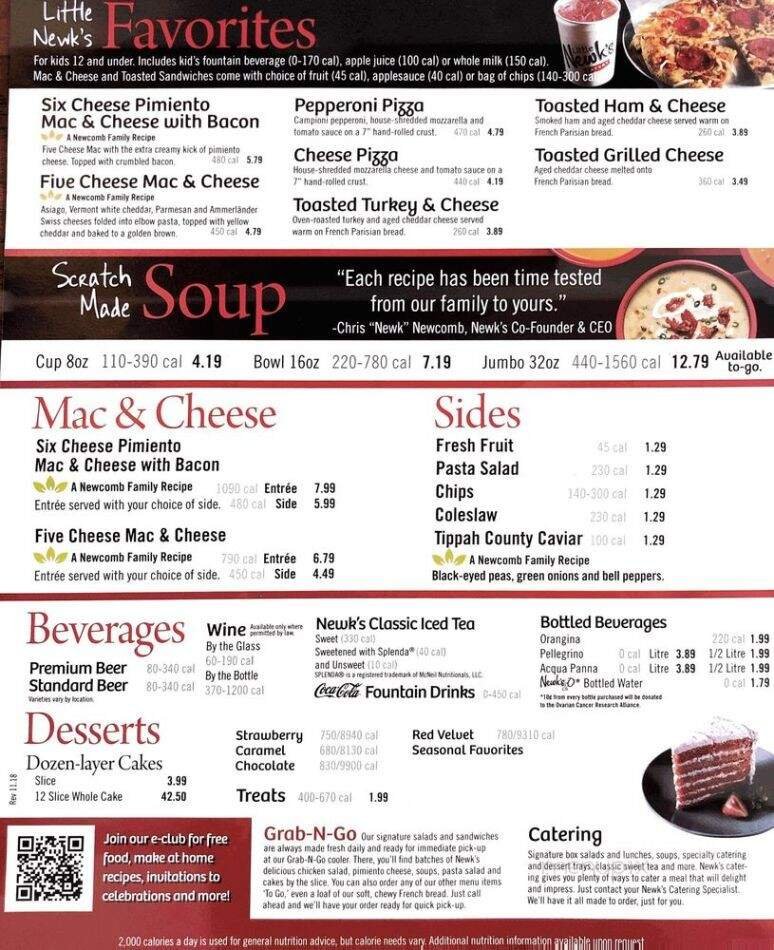Menu page 1