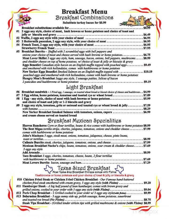Menu page 1