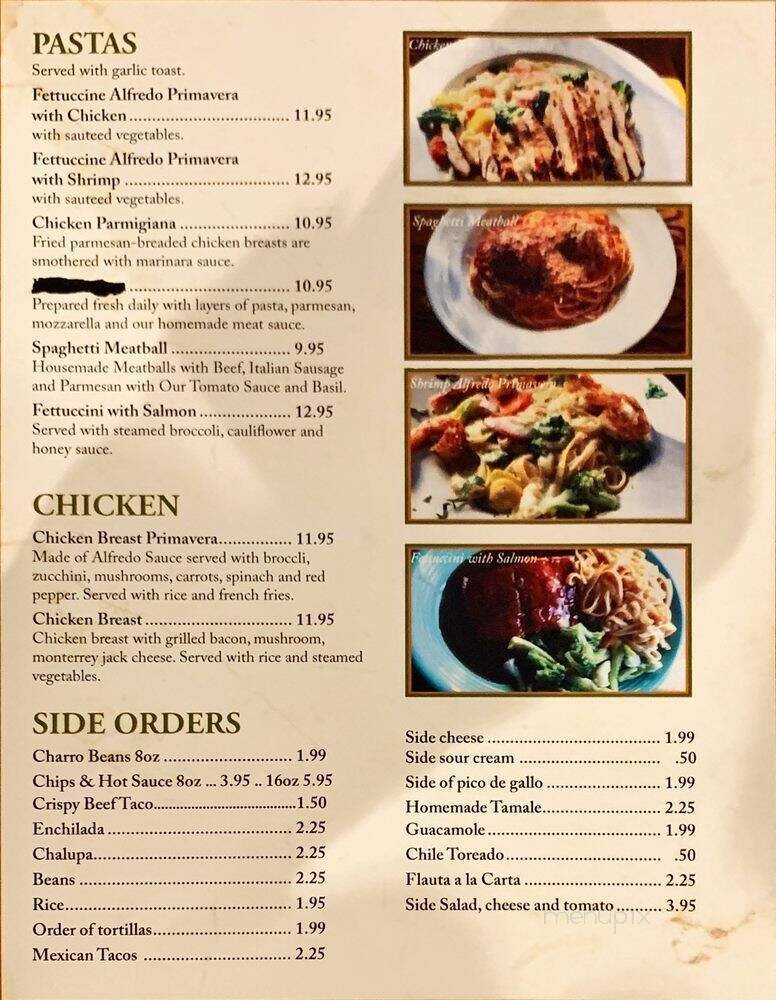 Menu page 1