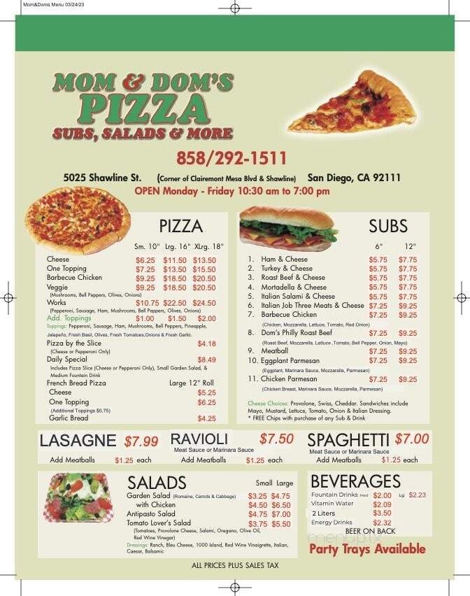 Menu page 2