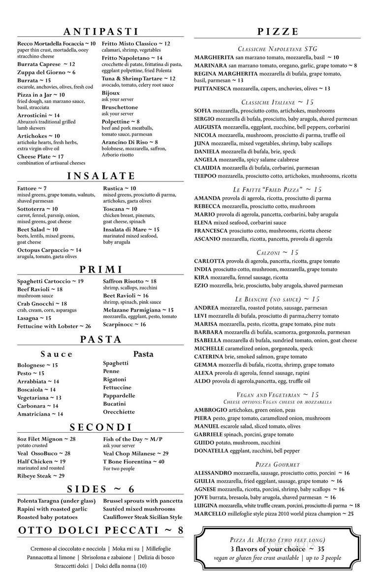 Menu page 1