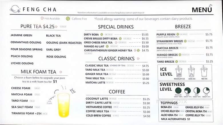 Menu page 1