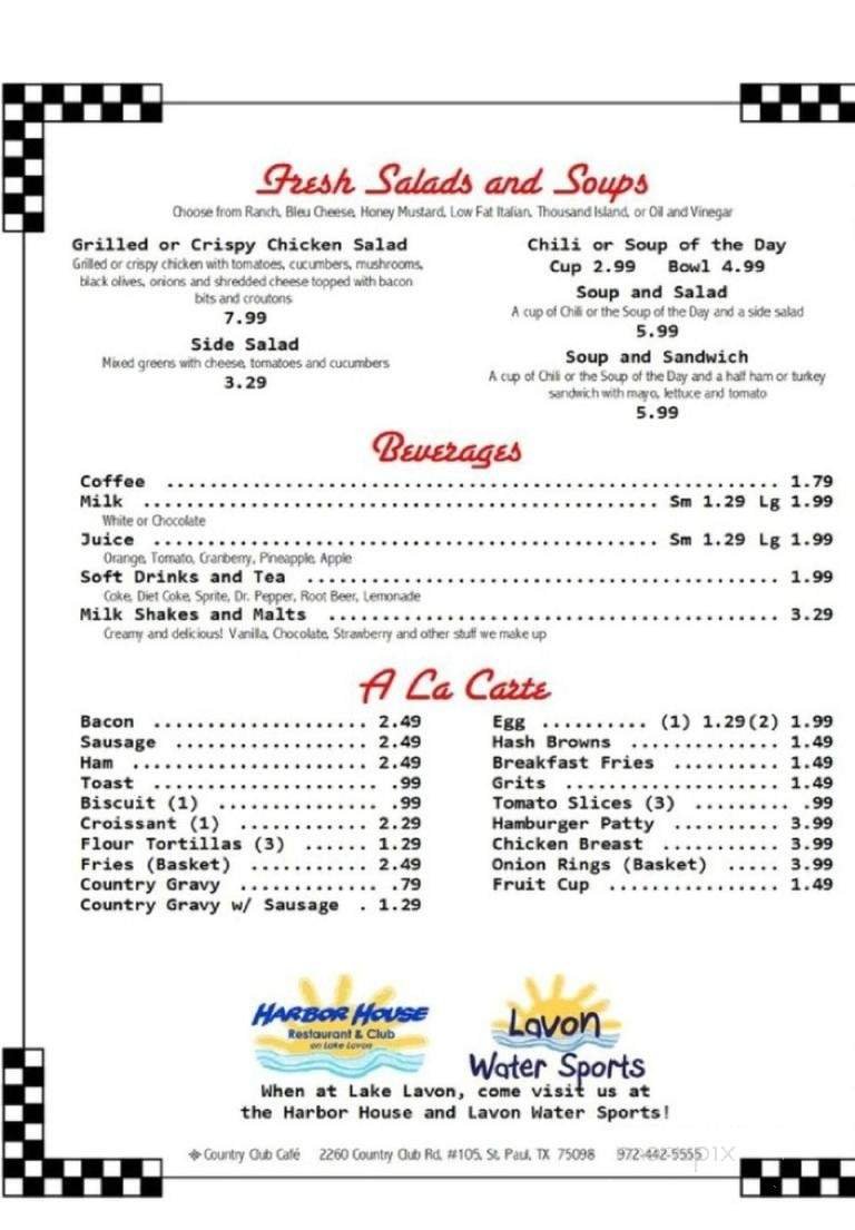 Menu page 1