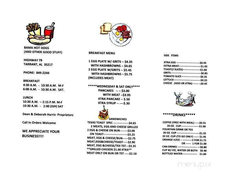 Menu page 1