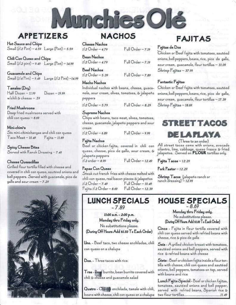 Menu page 1