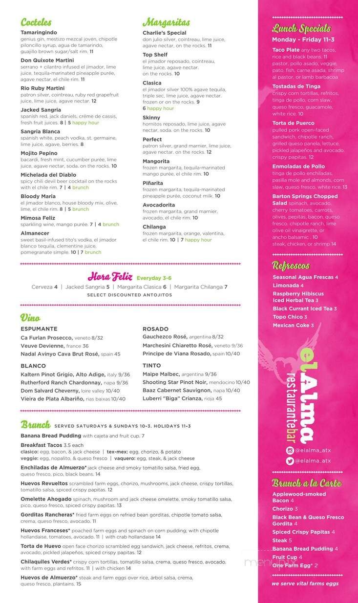 Menu page 1