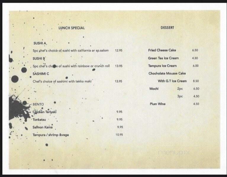 Menu page 1
