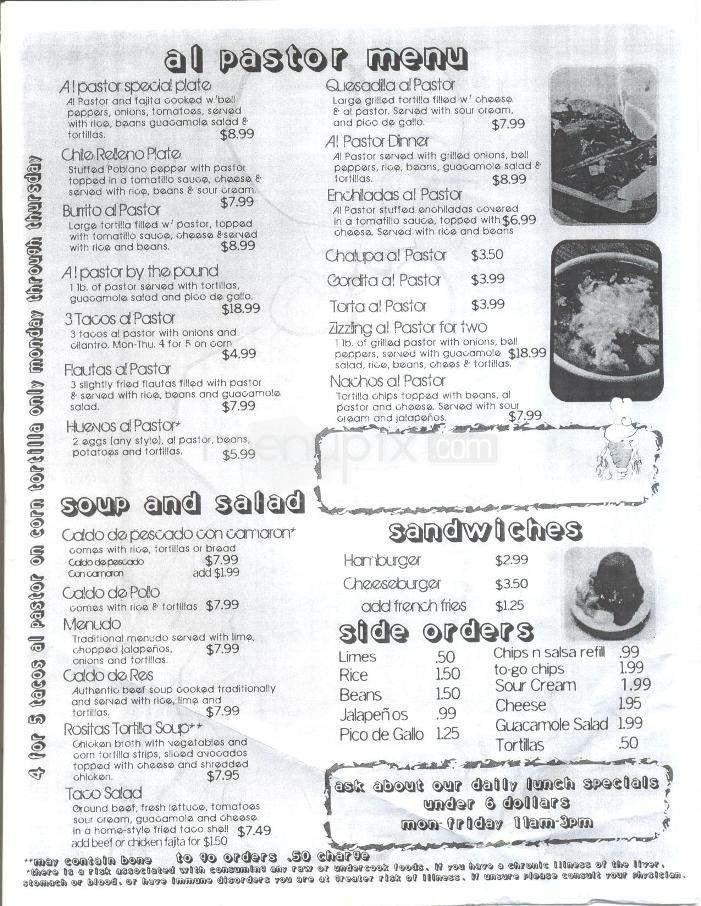 Menu page 2