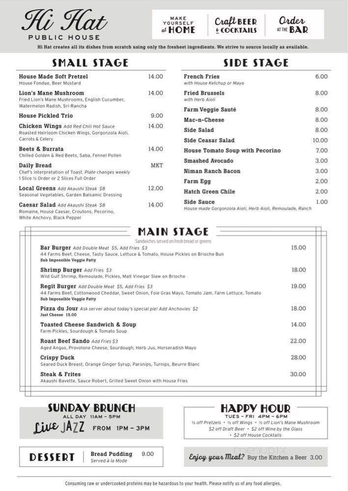 Menu page 1