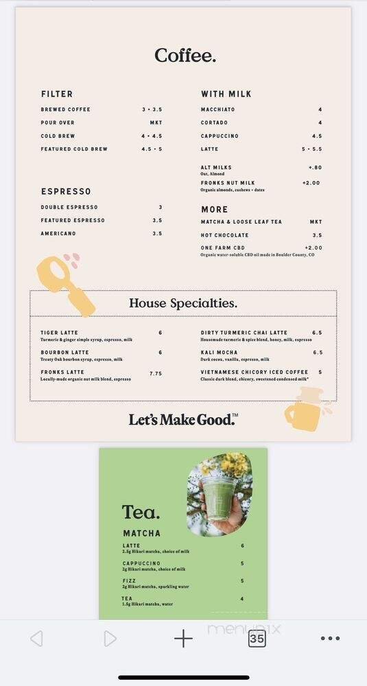 Menu page 1