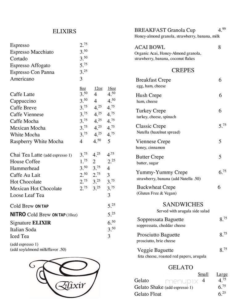 Menu page 1