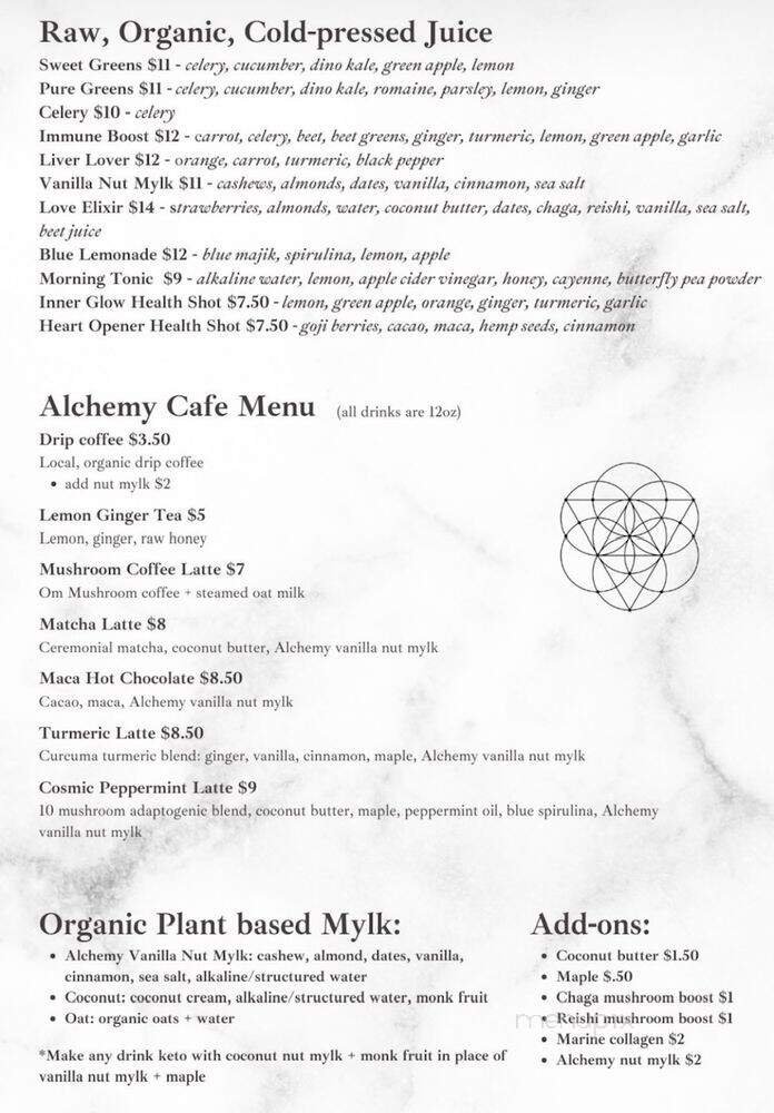 Menu page 1