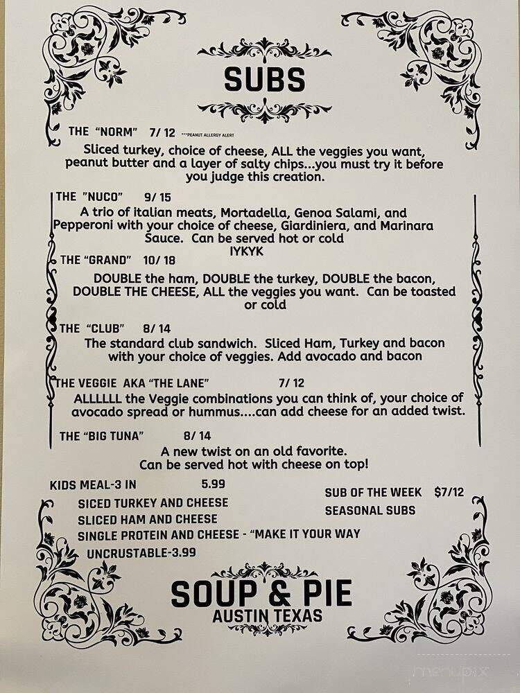 Menu page 1