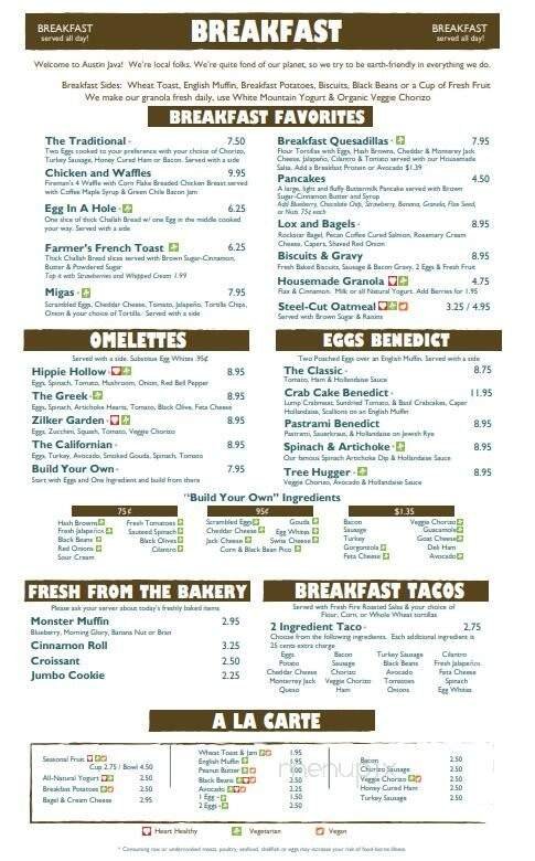 Menu page 1