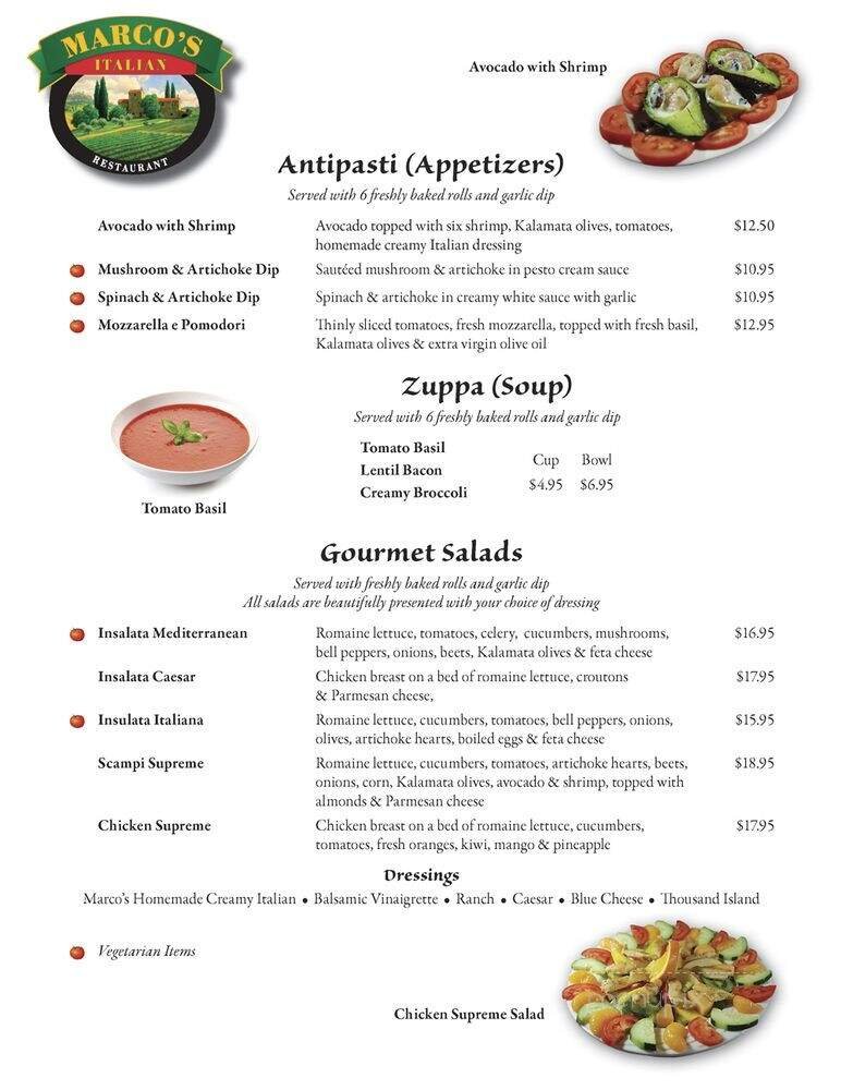 Menu page 1