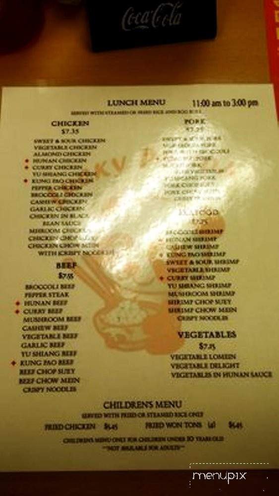 Menu page 1
