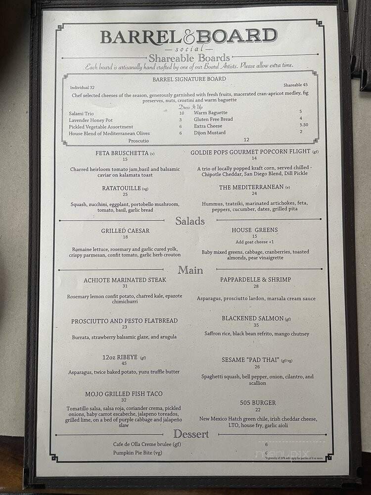 Menu page 1
