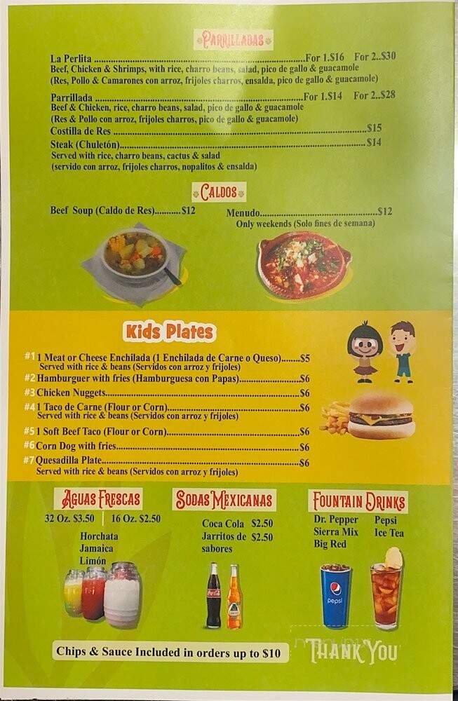 Menu page 1