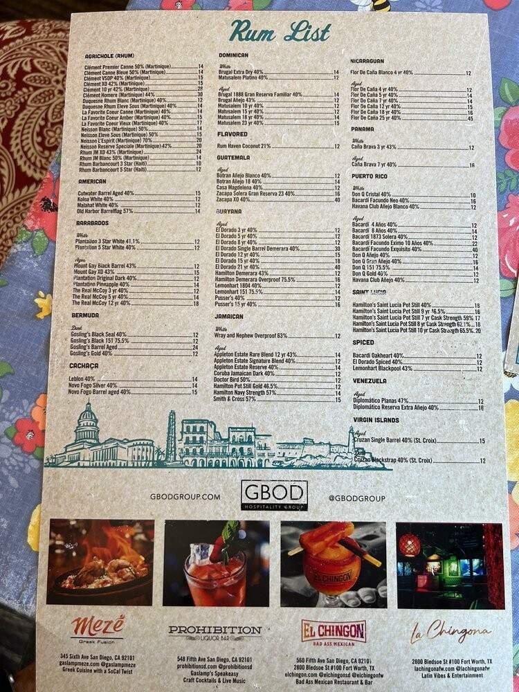 Menu page 1