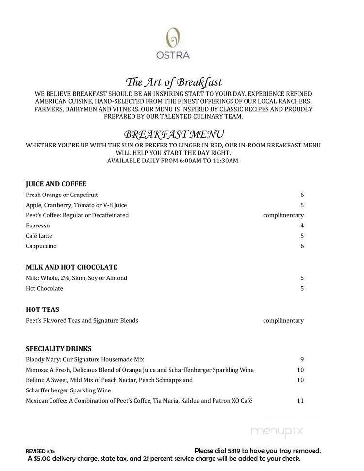 Menu page 1