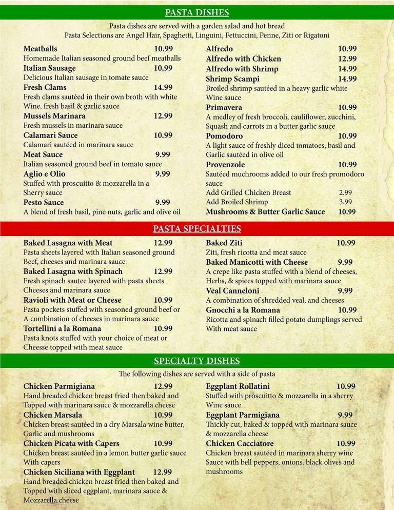 Menu page 2