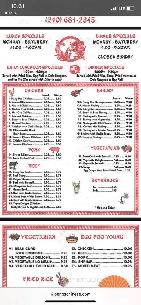 Menu page 1