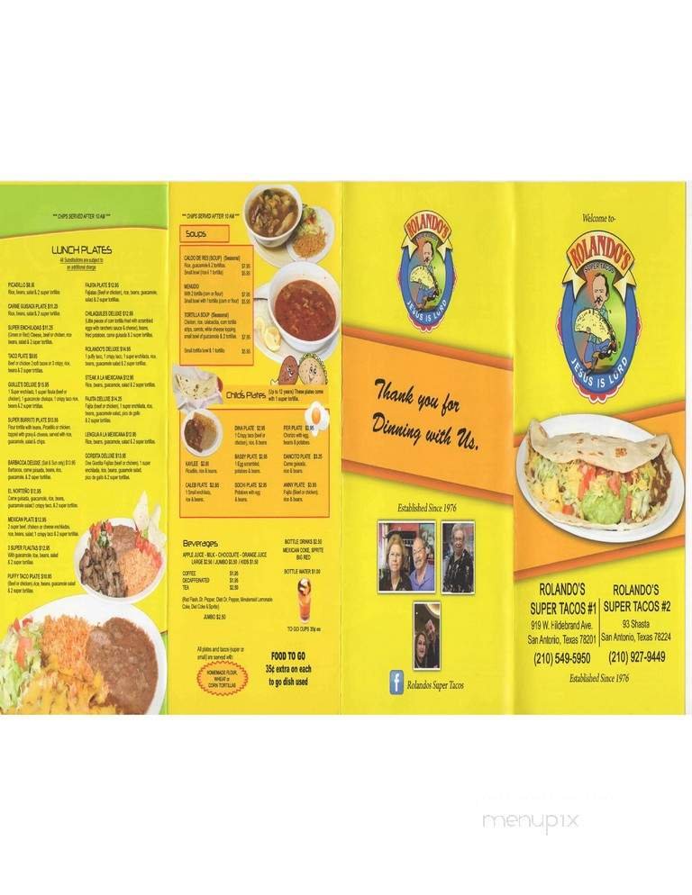 Menu page 1