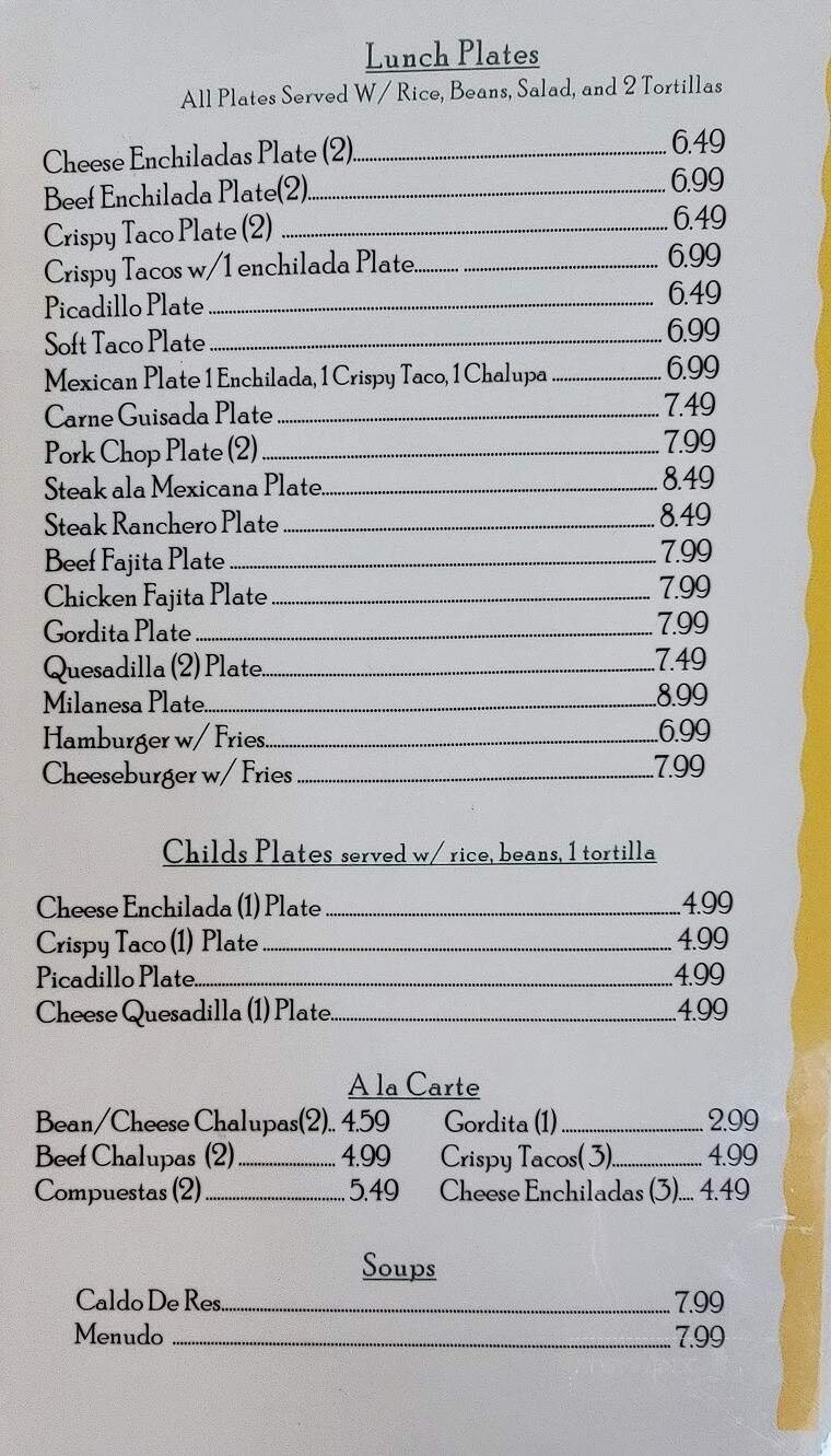 Menu page 2